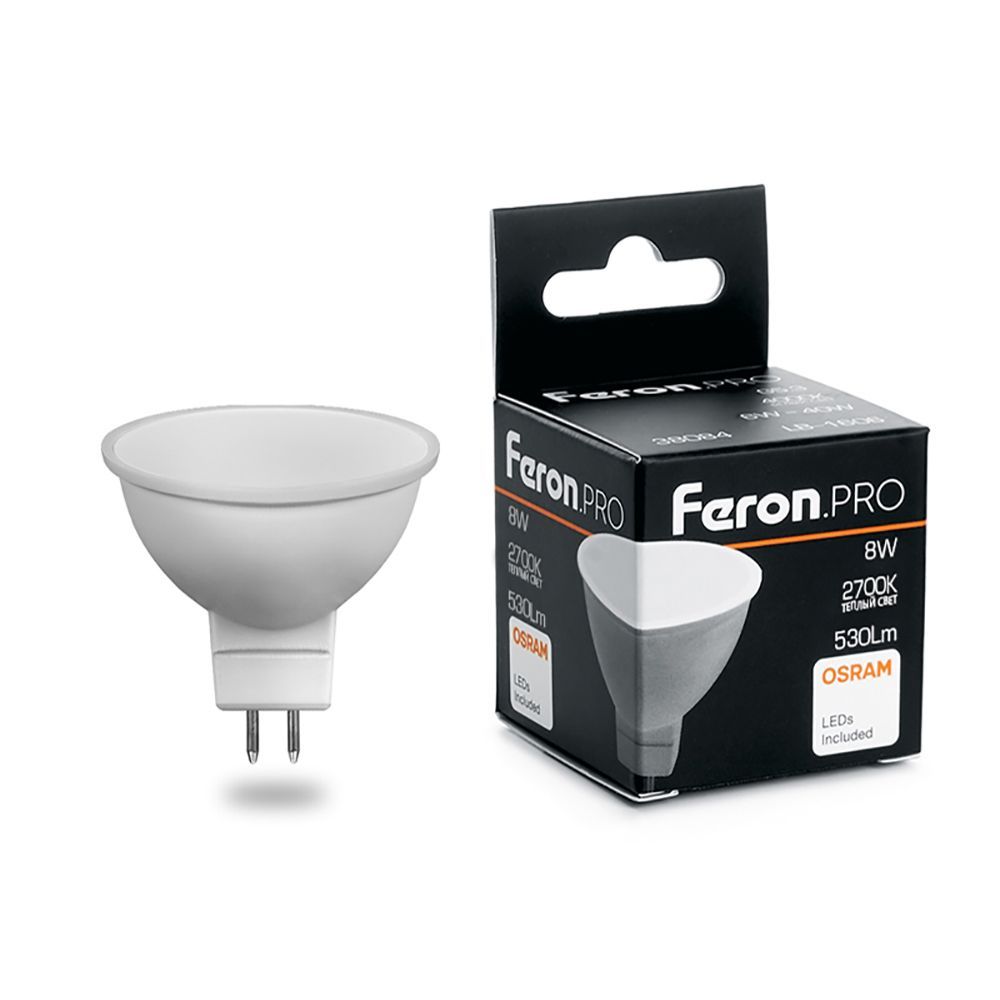 Лампа светодиодная PRO LB-1608 MR16 G5.3 8W 2700K OSRAM LED Feron